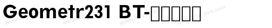 Geometr231 BT字体转换